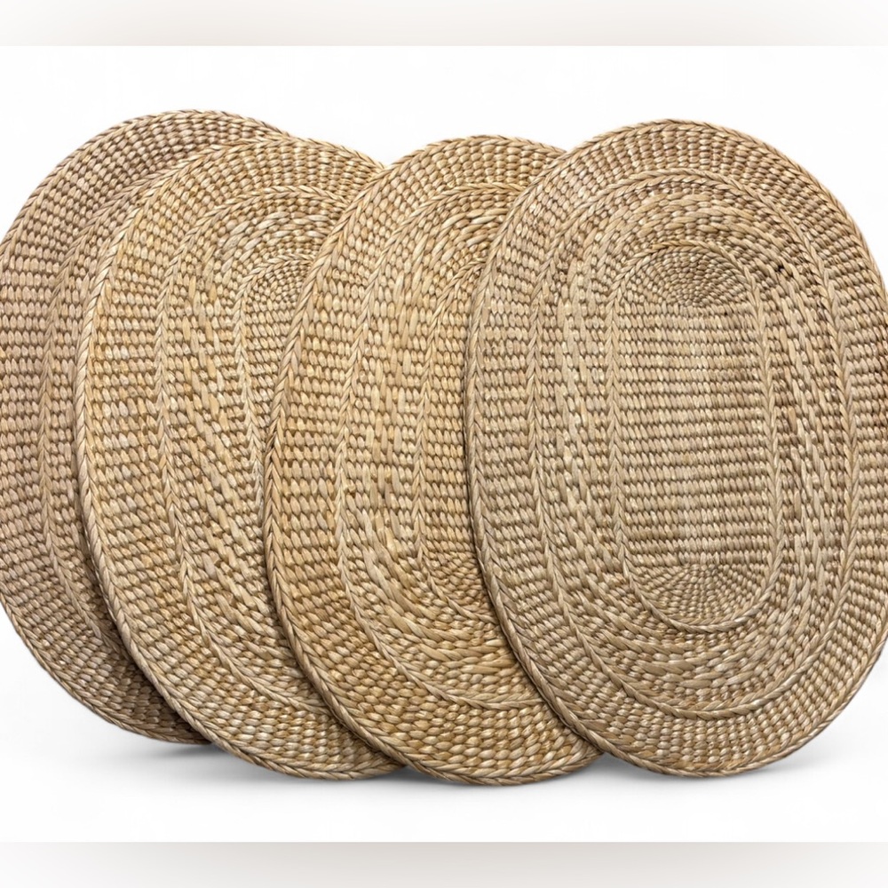 SET OF 4- VINTAGE WOVEN PLACEMATS